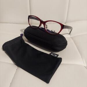 Oakley OY8024D Full Turn 48-15-133 Women's Brick Red Round 48mm Eyeglasses NWOT